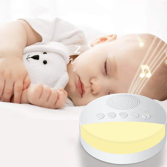 Dreamy Nights: Rechargeable Baby Sleep Machine with White Noise, Night Light & Timer