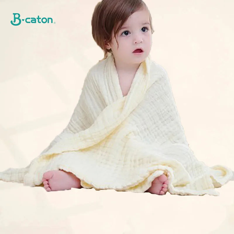 Cotton Baby Bath Towel & Swaddle – 6 Layer Gauze for Newborns