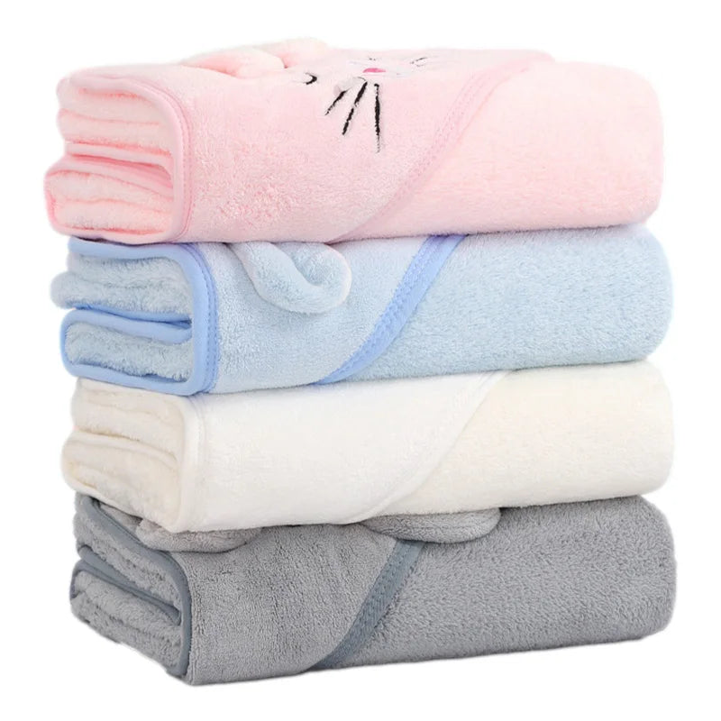 Adorable Cartoon Animal Hooded Baby Bath Towels: Soft, Warm, and Perfect for Newborns & Toddlers